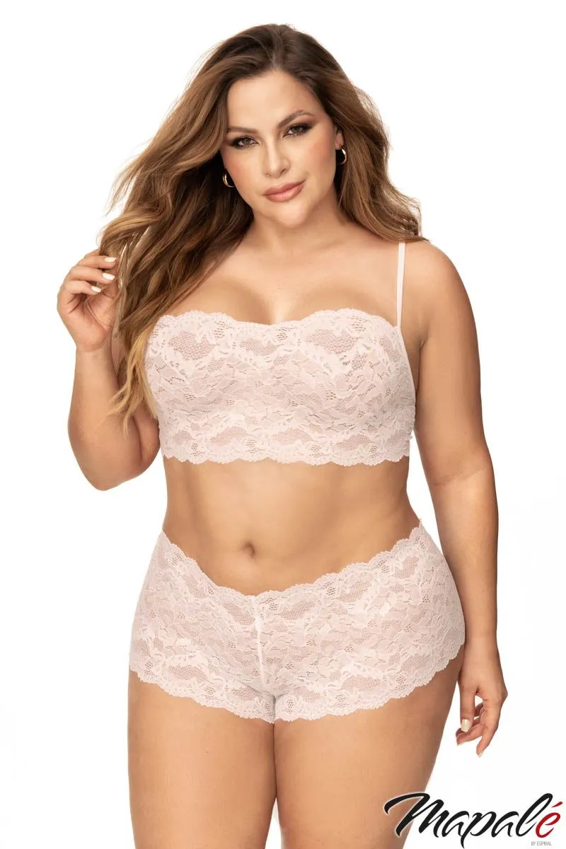 2PC Lace Top And Boyshort