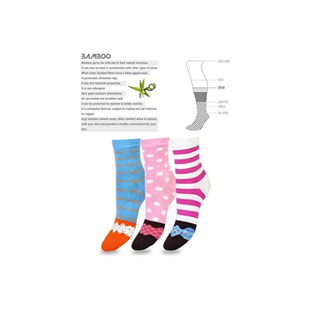 3 PACK BAMBOO DONUT SOCKS