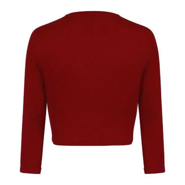 3/4 Sleeve Red Stretch Shrug Bolero