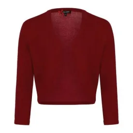 3/4 Sleeve Red Stretch Shrug Bolero