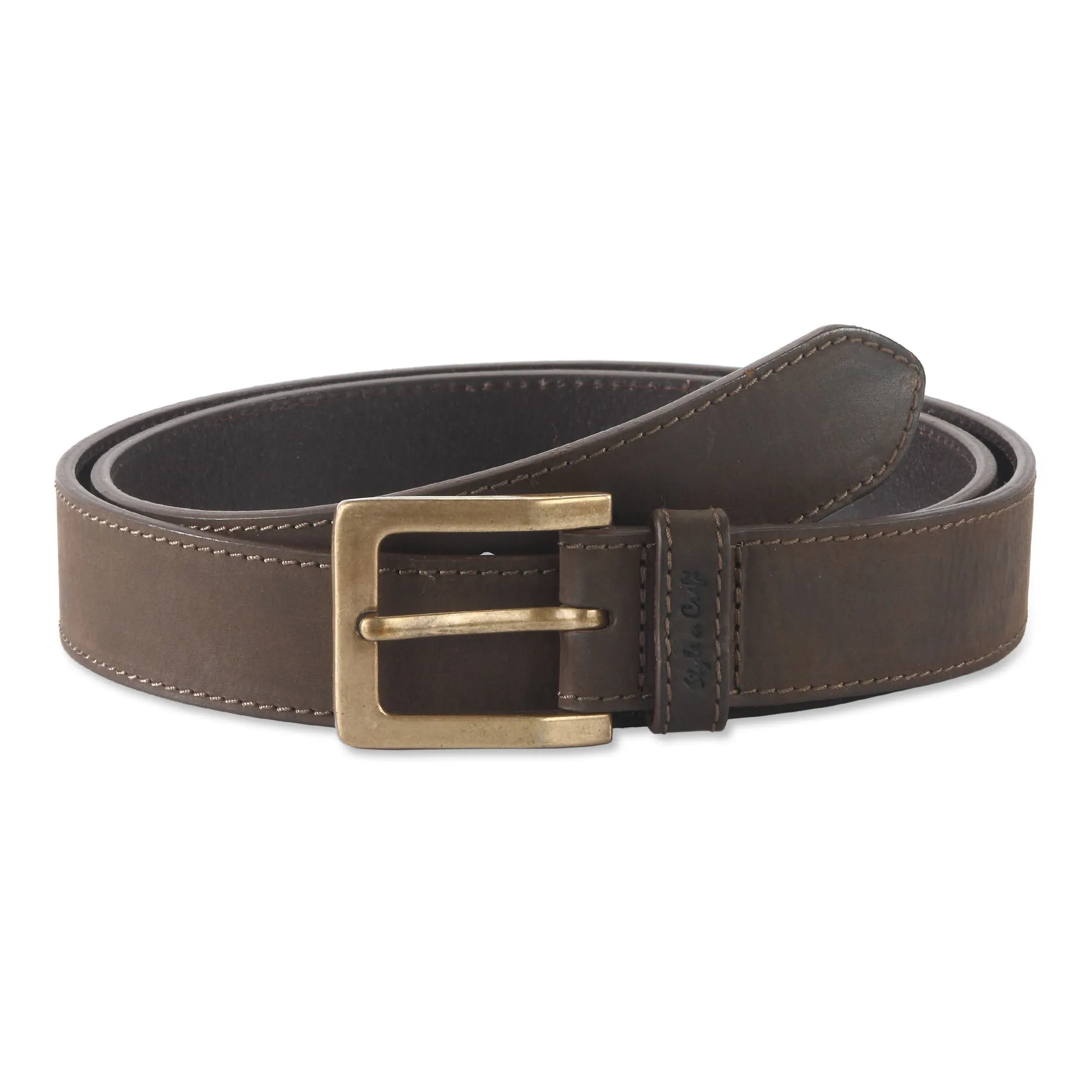 392702 Leather Belt in Dark Brown Color | Style n Craft