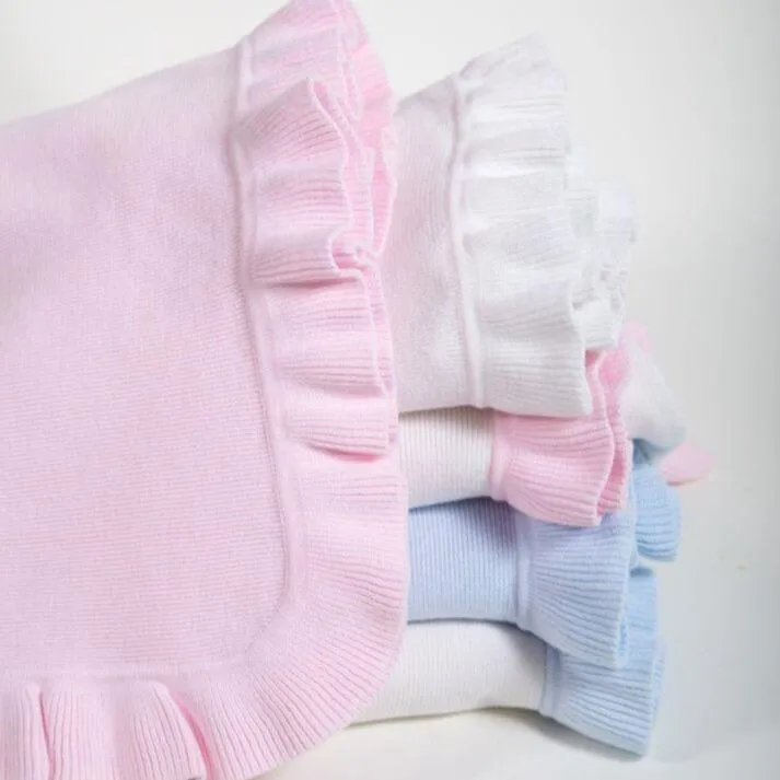 A Soft Idea Jersey Knitted Ruffle Blanket