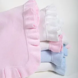 A Soft Idea Jersey Knitted Ruffle Blanket