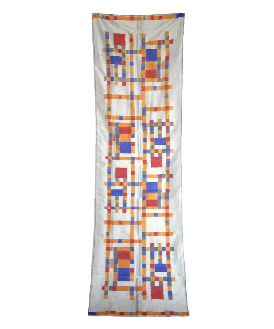 ABSTRACT - MULTICOLOR Handwoven SILK STOLE