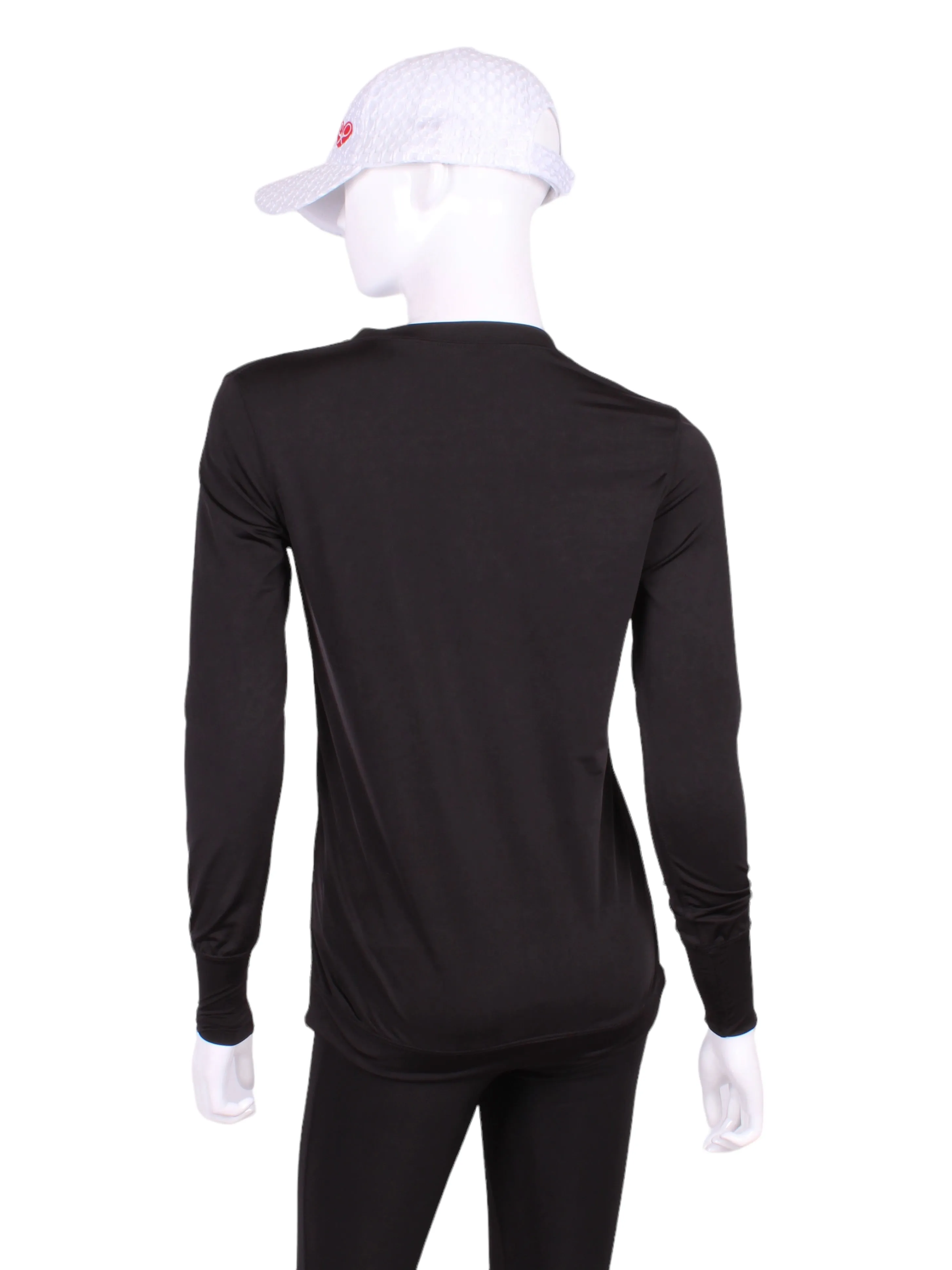 All Soft Black Long Sleeve Very Vee Tee