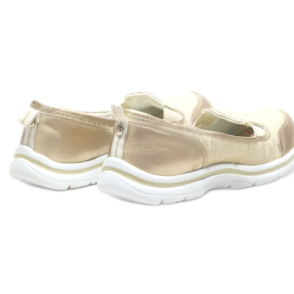 Anne Klein Loafers Fabric Gold Colour For Women