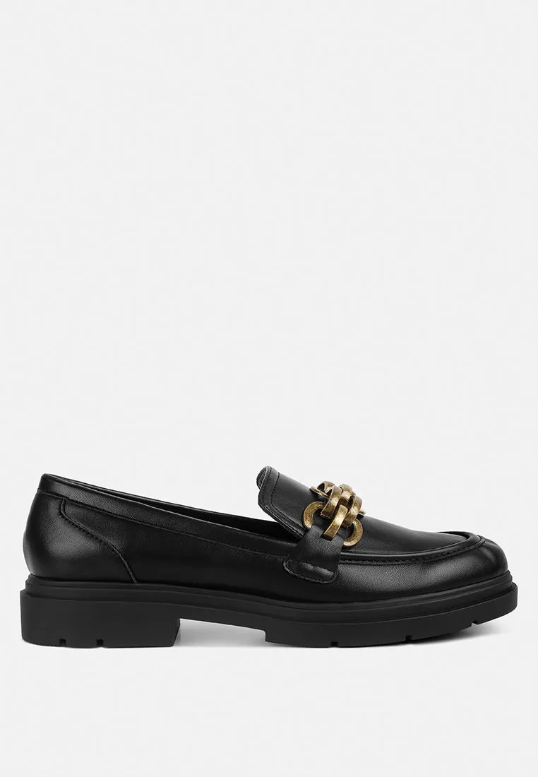 Arthur Faux Leather Chunky Platform Loafers