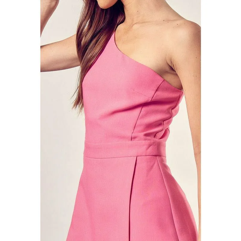 Asymmetric One Shoulder Dress