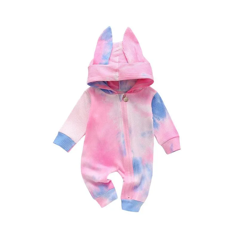 Baby Rabbit Ears Tie Dye Hooded