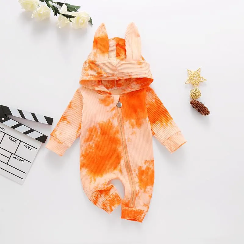 Baby Rabbit Ears Tie Dye Hooded