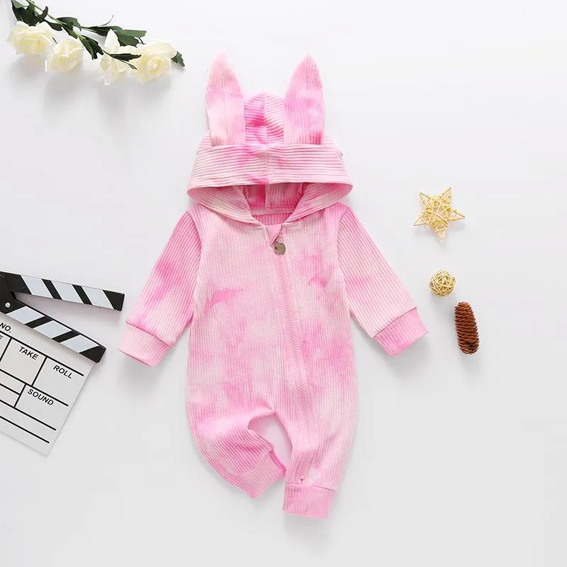 Baby Rabbit Ears Tie Dye Hooded