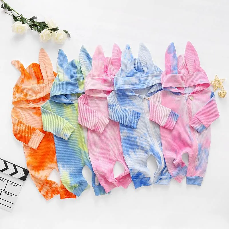 Baby Rabbit Ears Tie Dye Hooded