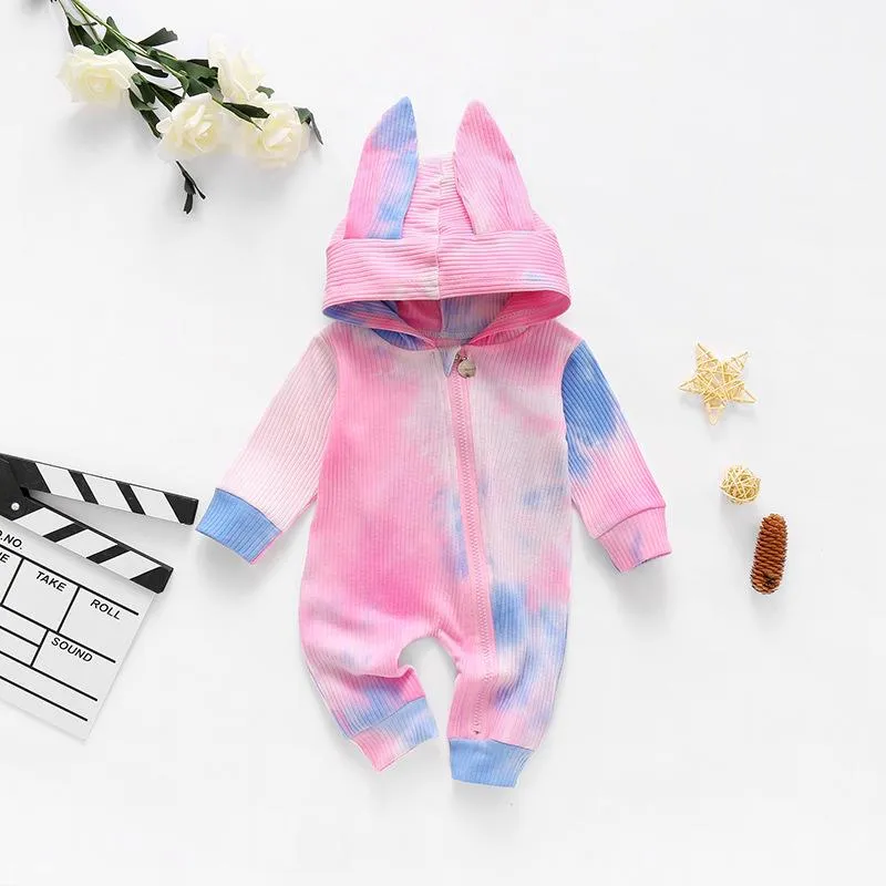 Baby Rabbit Ears Tie Dye Hooded