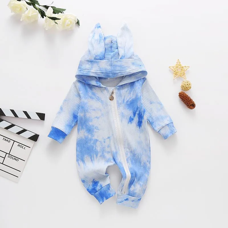 Baby Rabbit Ears Tie Dye Hooded