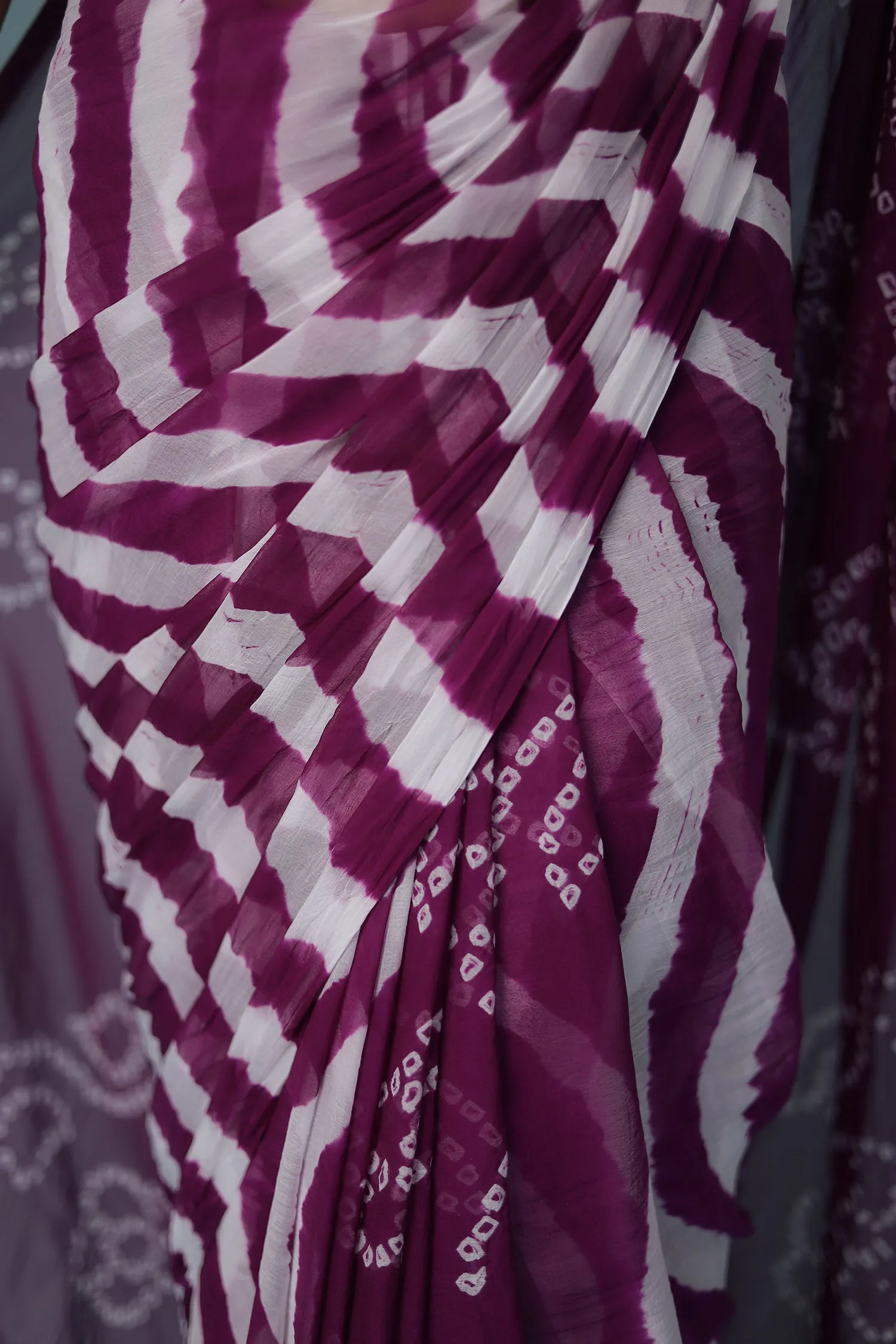 Bandhej, Leheriya Chiffon Saree