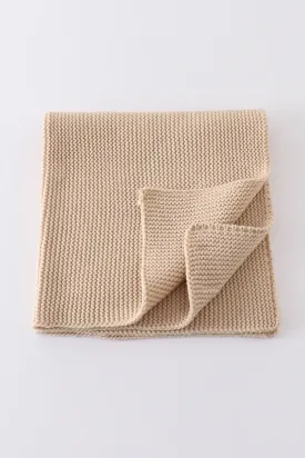 Beige baby soft knitted blanket