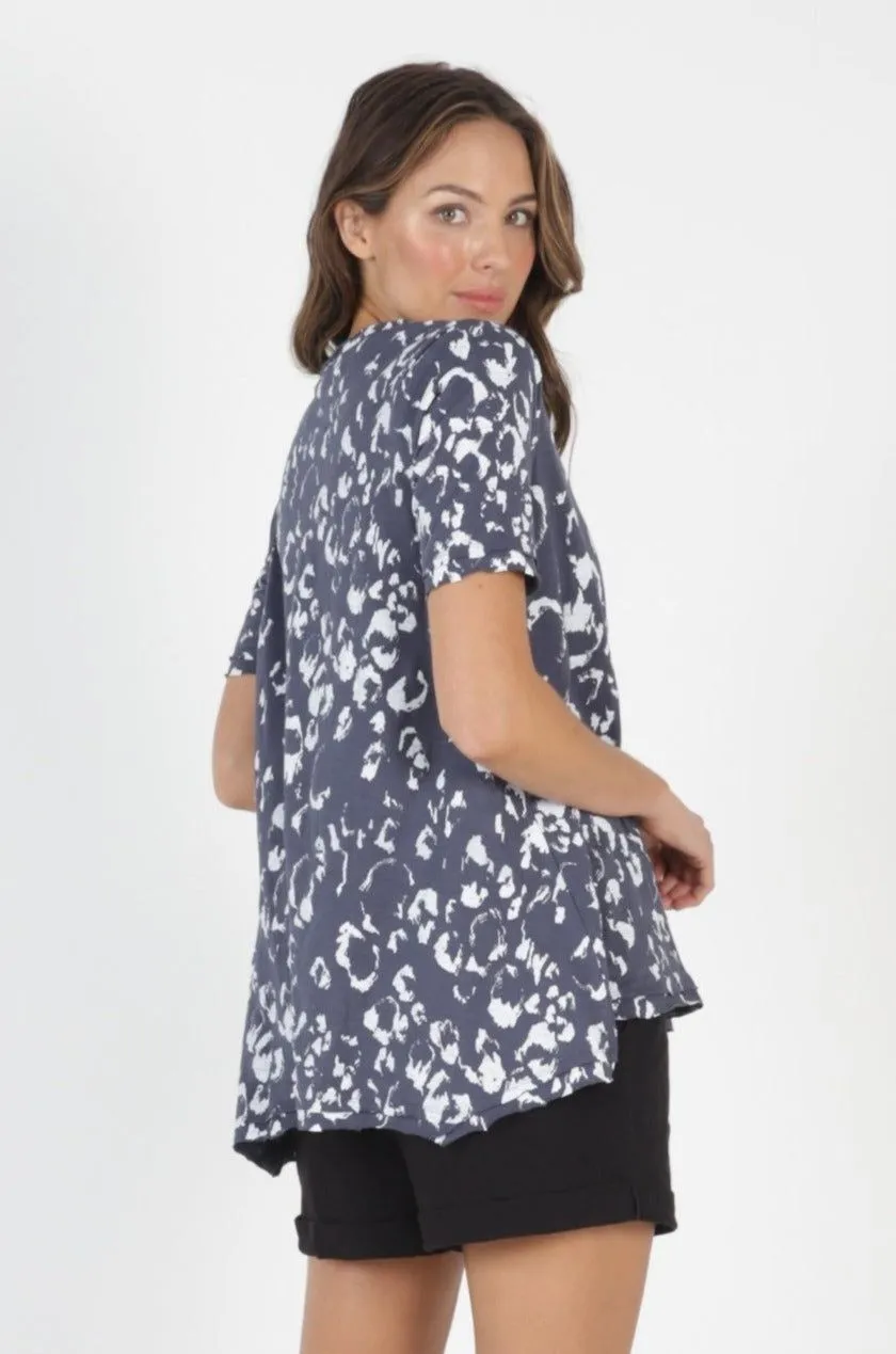 Betty Basics Noosa V-Neck Tee in Bengal Print