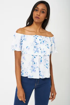 BIK BOK Off Shoulder Floral Top