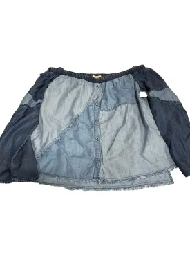 Blue Denim Top Long Sleeve Cloth & Stone, Size Xs