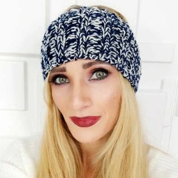 Blue Knitted Headband