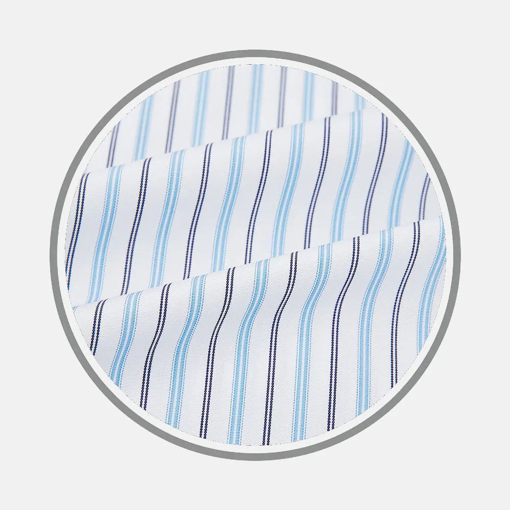 BLUE MULTI HALO STRIPE FABRIC