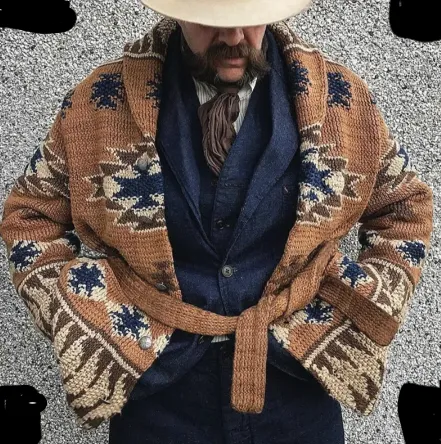 Cardigan Western Style cowboy Native