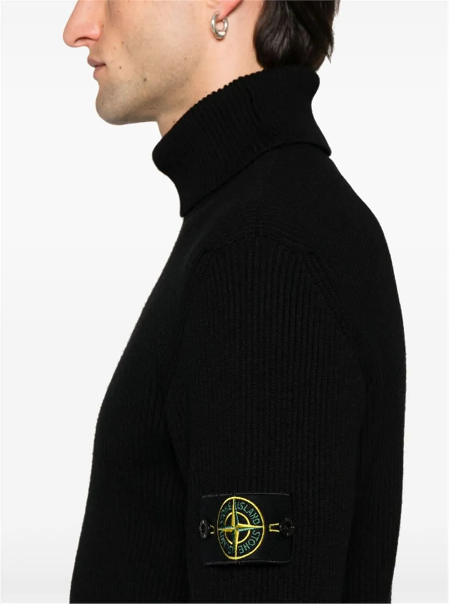 COMPASS-BADGE WOOL JUMPER