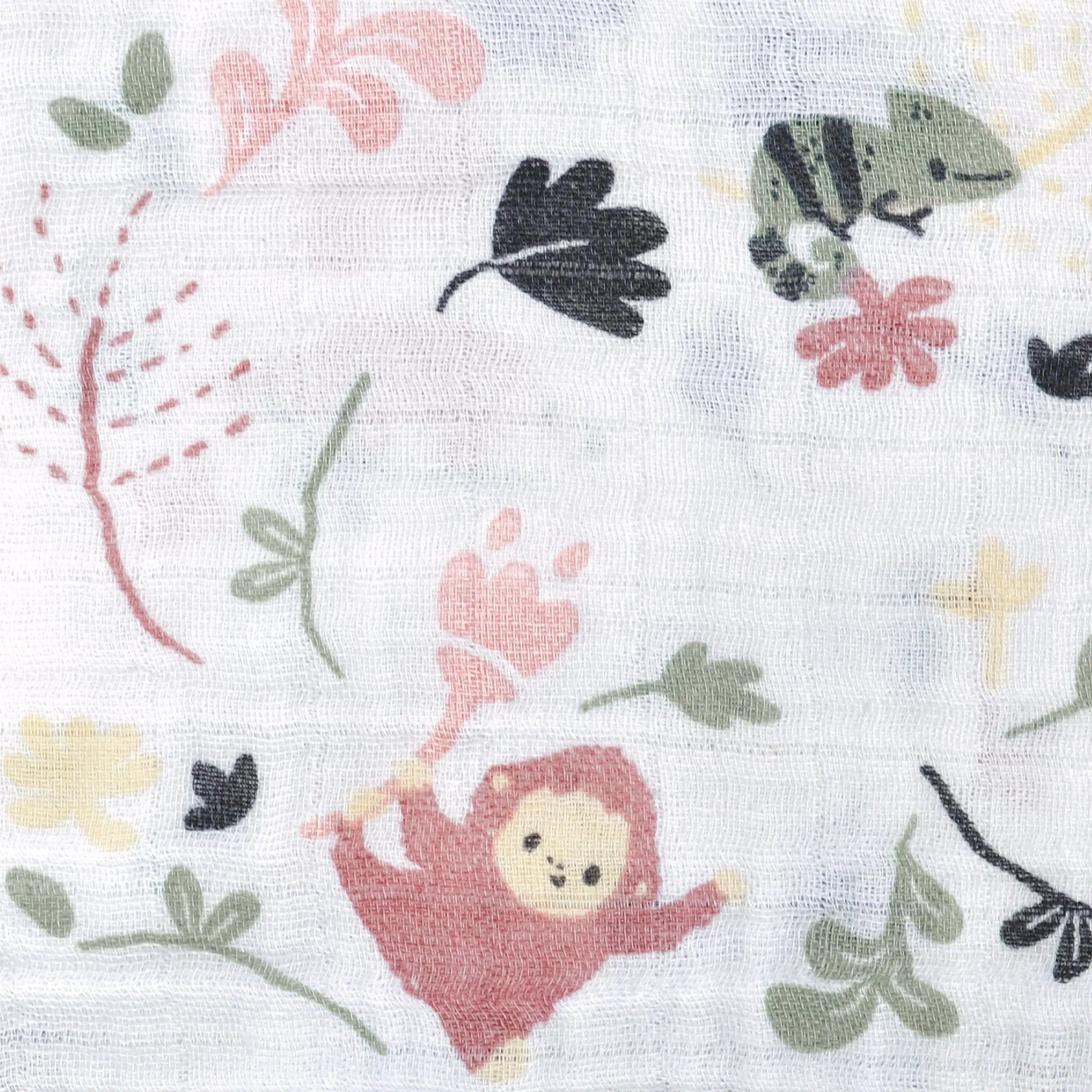 Cotton muslin swaddle - Lotus Jungle