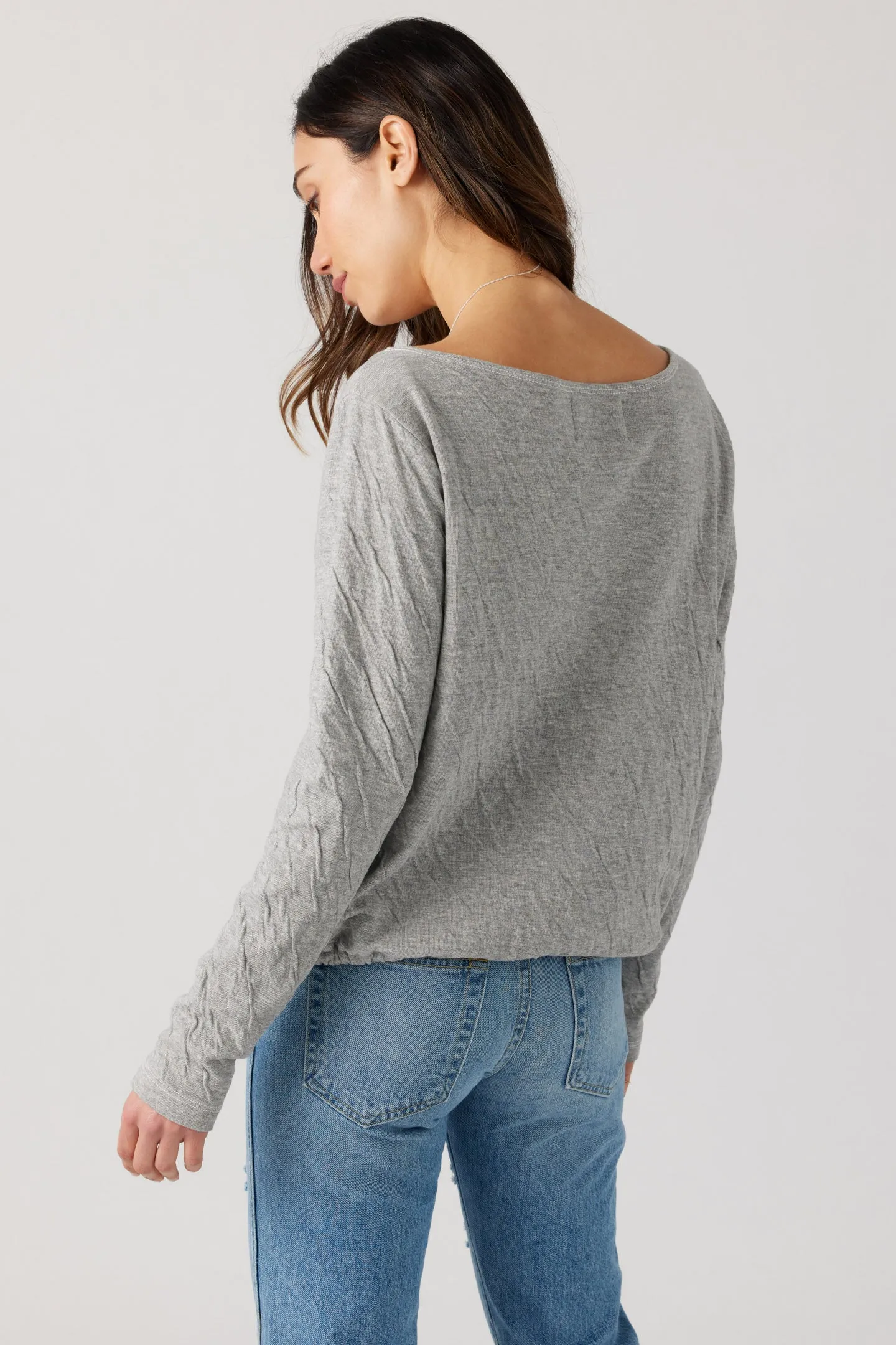 Crinkle Jersey Off Shoulder Top