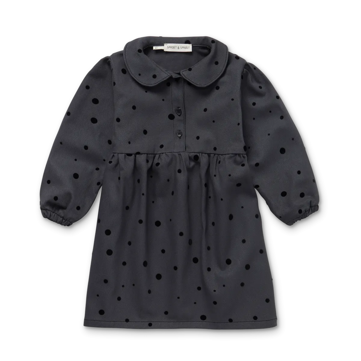 Denim Dress Snowball Print – asphalt