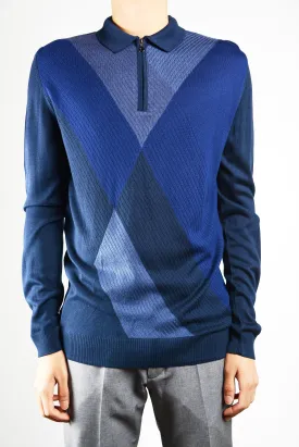 DT Lux Diamond Textured Polo Ls