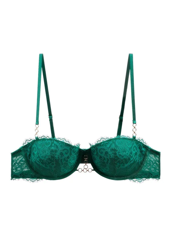 EILEEN Plus Underwired Floral Lace Balconette Demi Bra