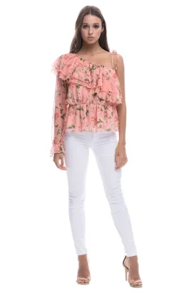 Endless Rose One Shoulder Floral Top