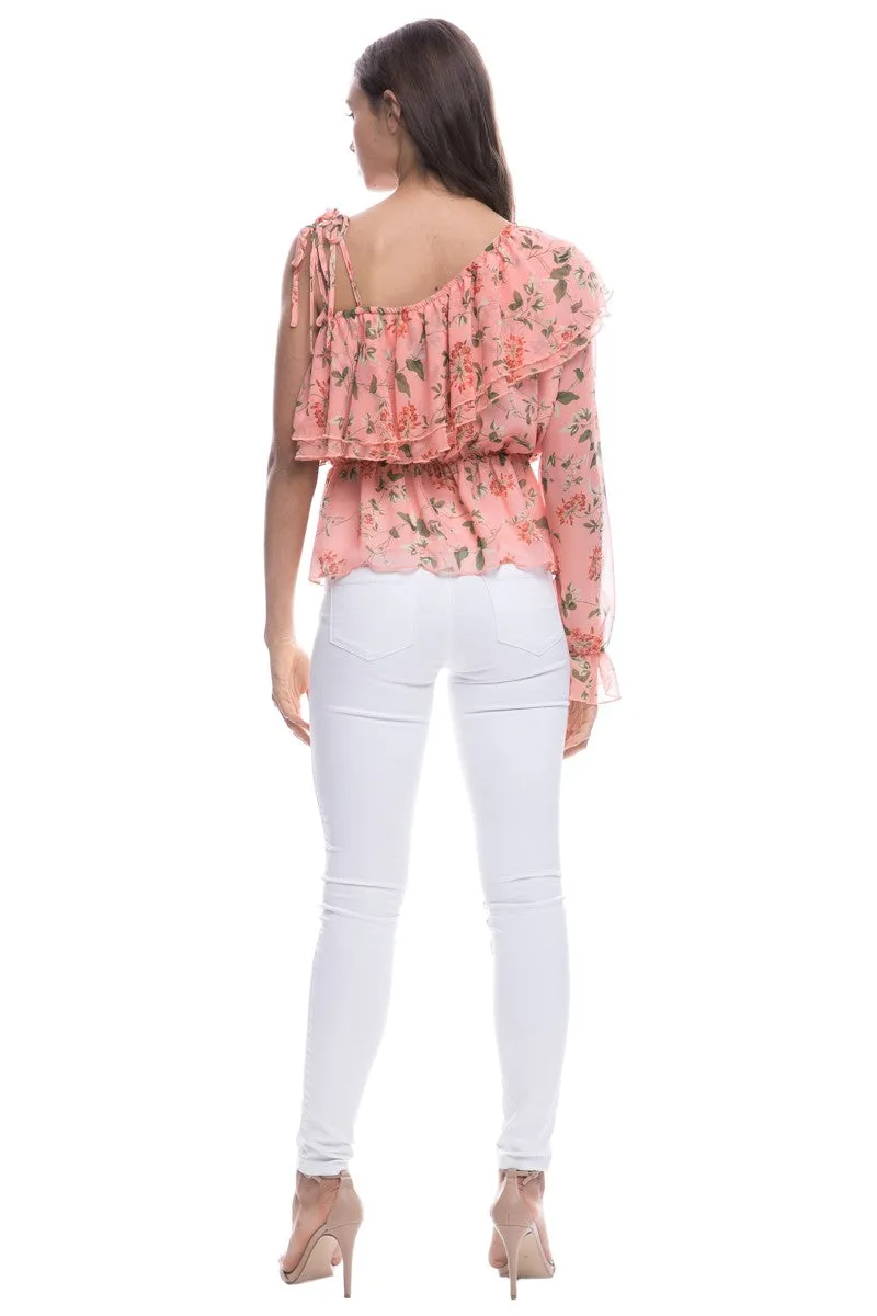 Endless Rose One Shoulder Floral Top