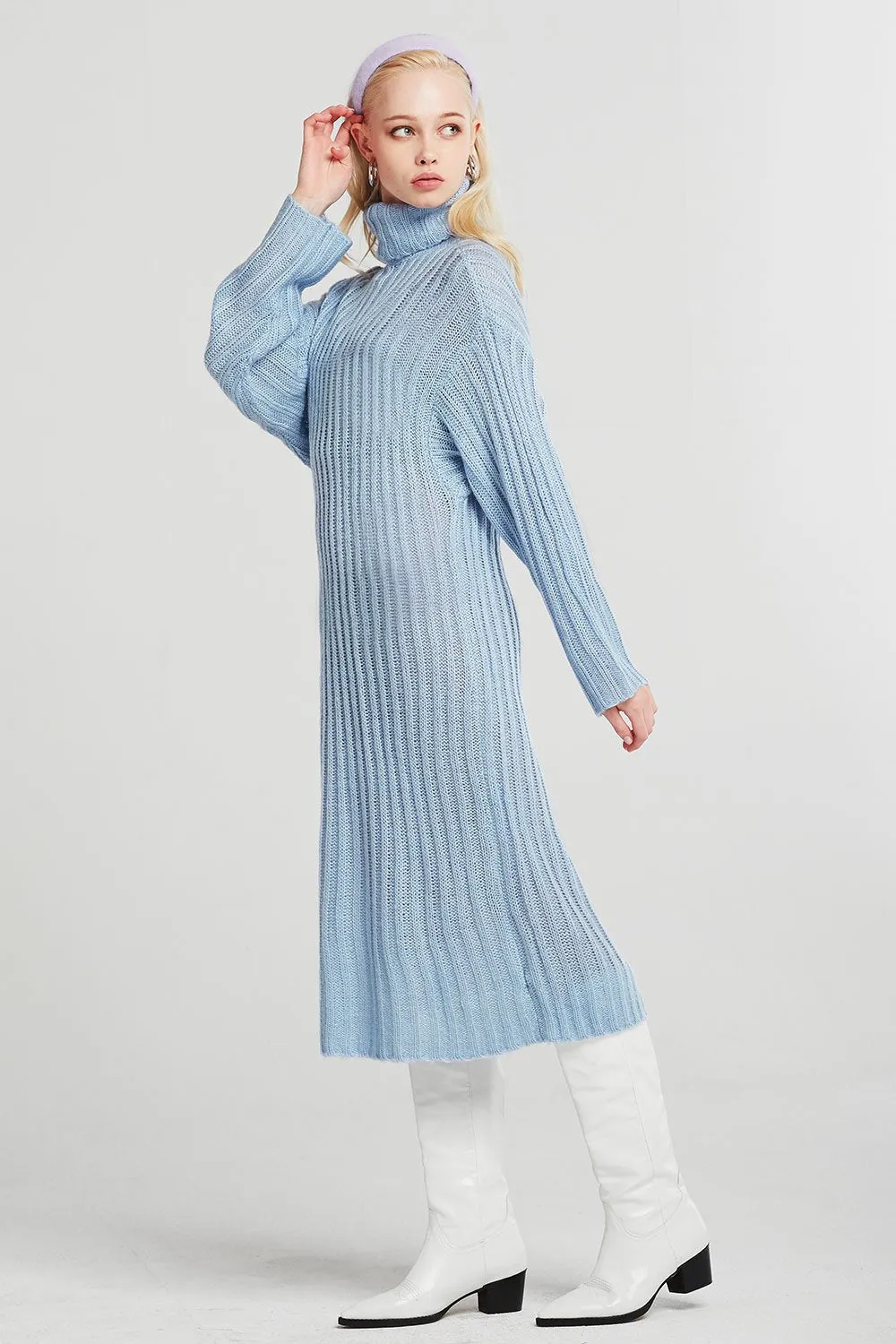 Evelyn Turtleneck Knitted Long Dress