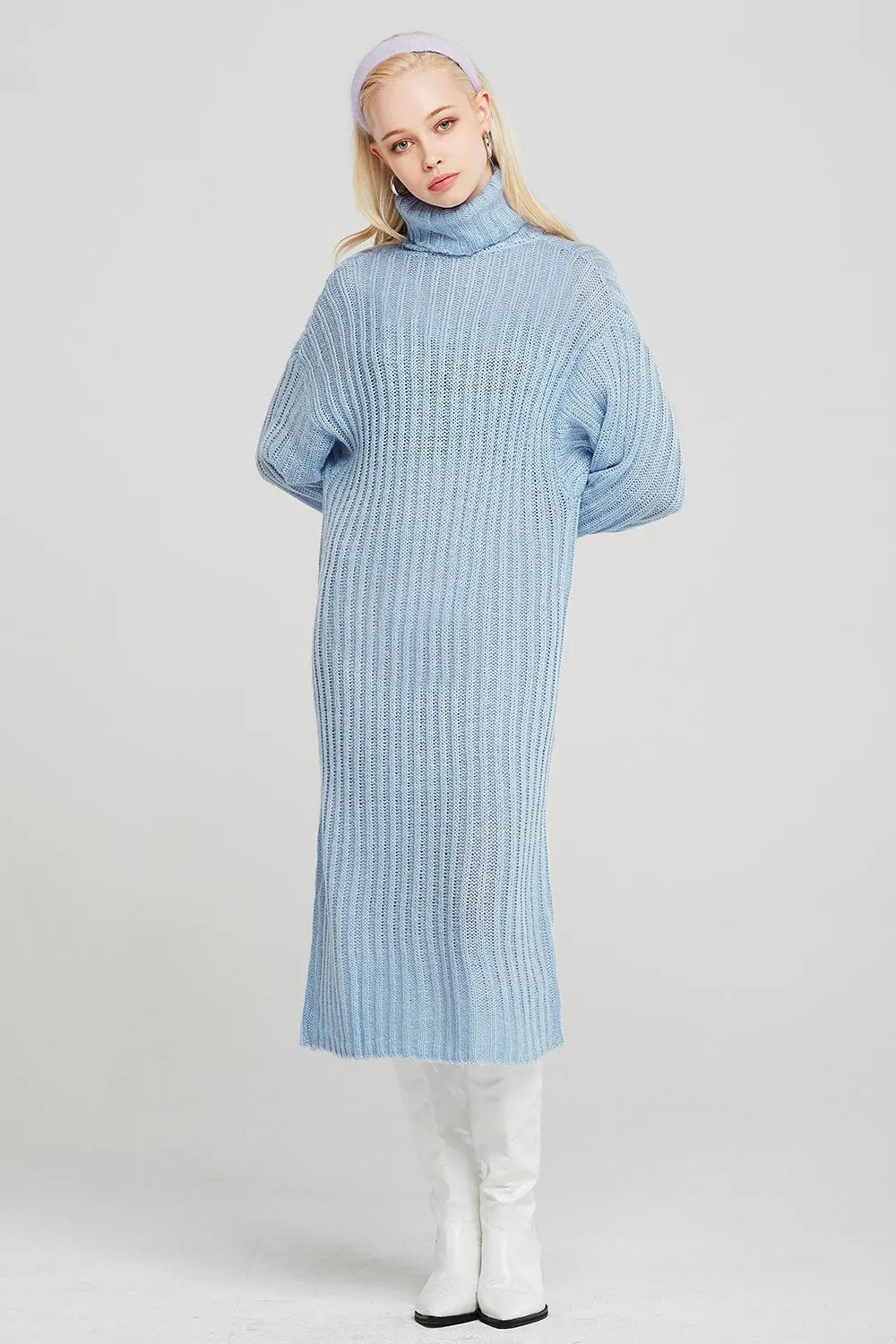 Evelyn Turtleneck Knitted Long Dress