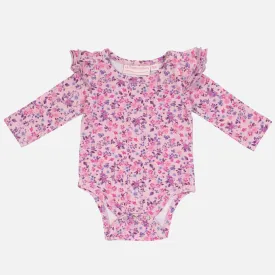 Floral Long Sleeve Flutter - Florence