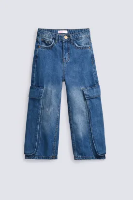 GIRLS CARGO STYLE DENIM