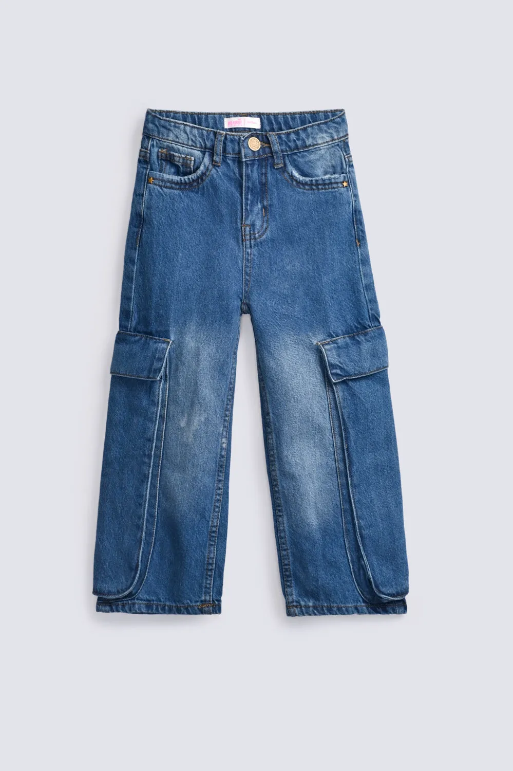 GIRLS CARGO STYLE DENIM