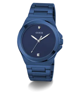 GUESS Mens Blue Analog Watch