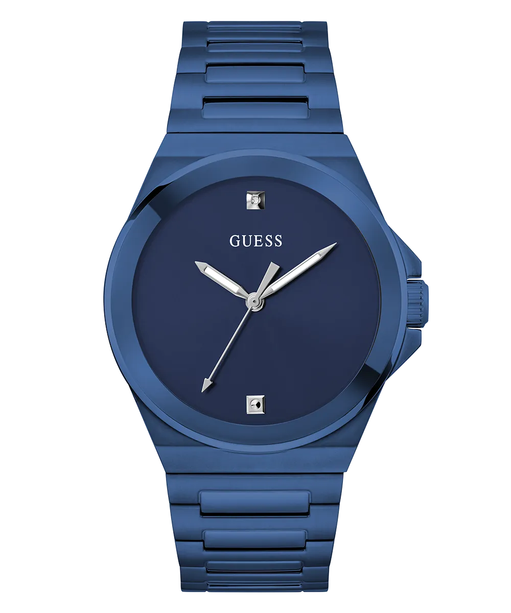 GUESS Mens Blue Analog Watch