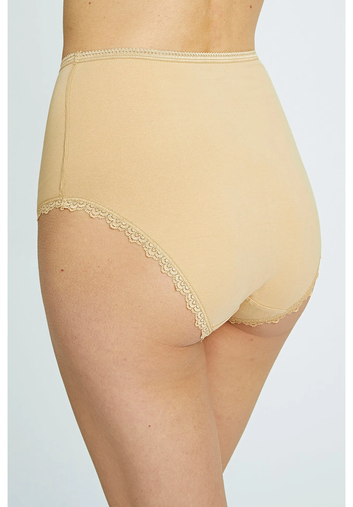 High Waist Brief in Almond