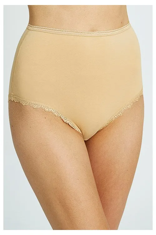 High Waist Brief in Almond