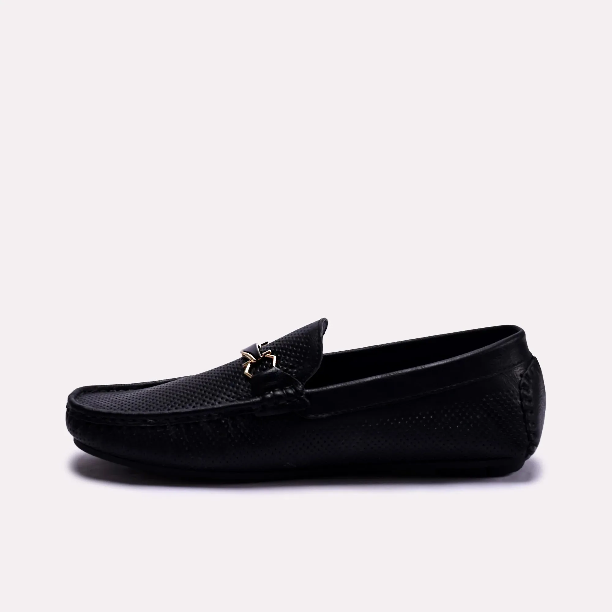 Hilton Black Perforated Loafers 0130777