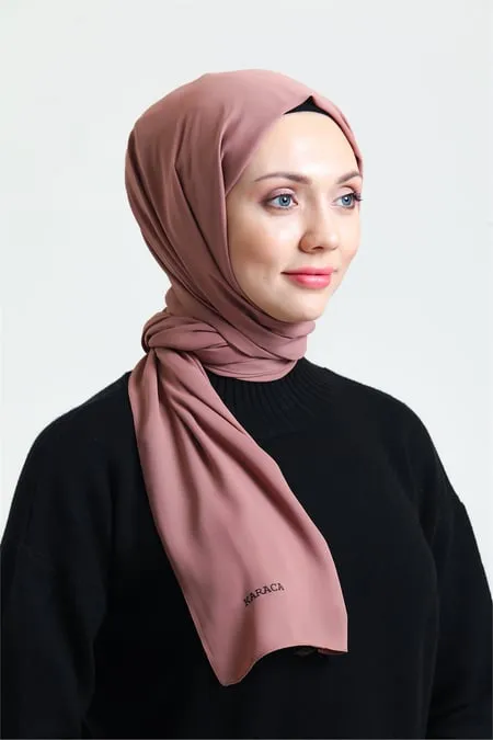 Hybrid Textured Chiffon Shawl - Light Brown