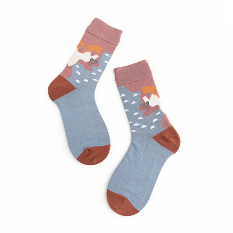 Kawaii Painting Style Socks