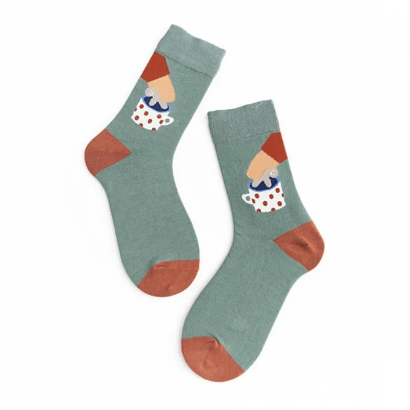 Kawaii Painting Style Socks