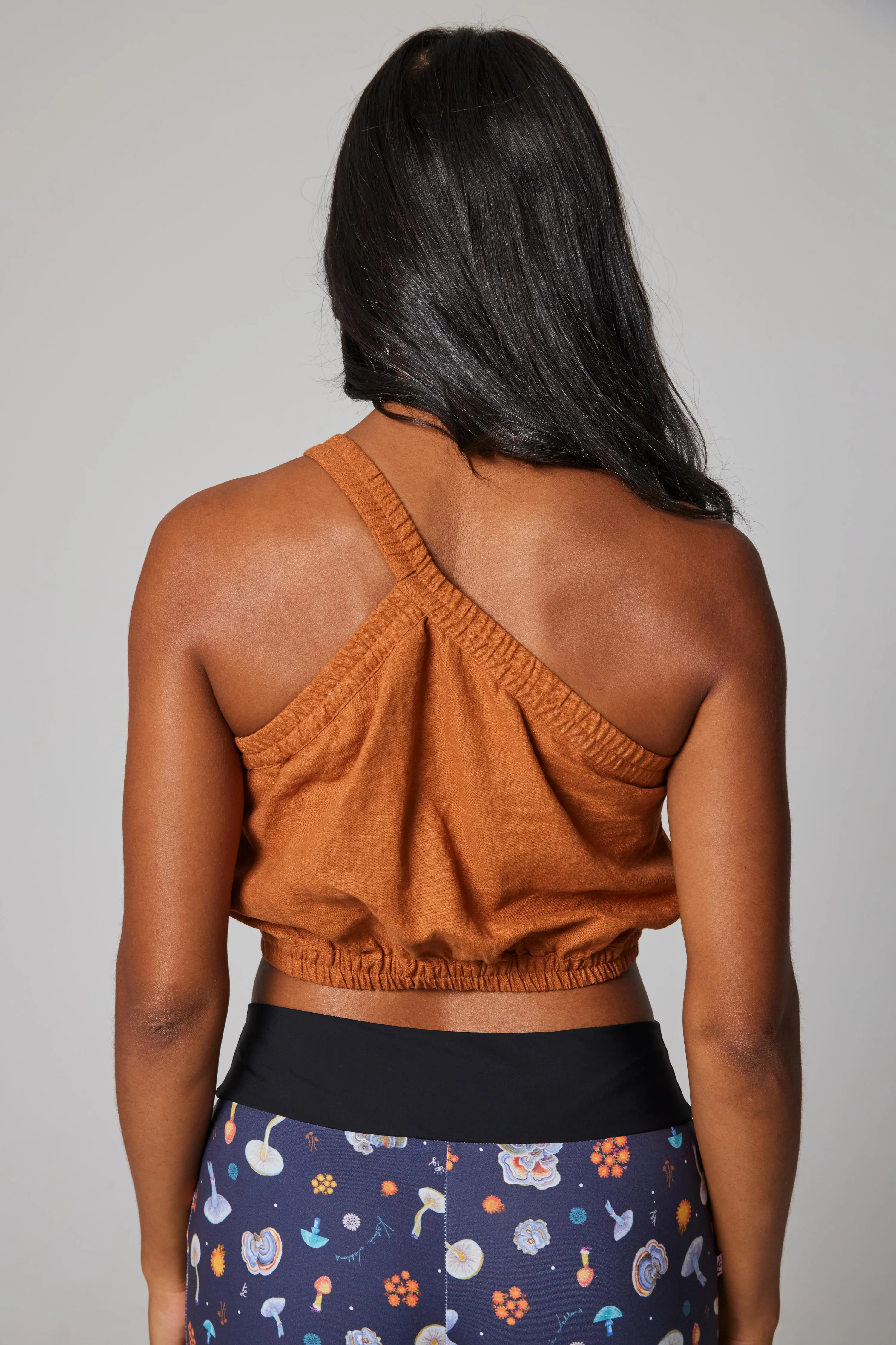 Linen Off the Shoulder Top - Ocher