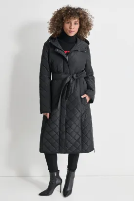 Long Quilted Trench