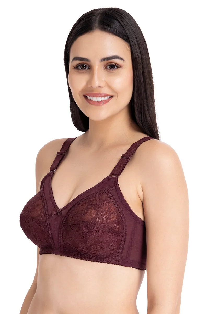 Magic Support Non Padded Non-Wired Full Coverage Bra - Crushed Violet